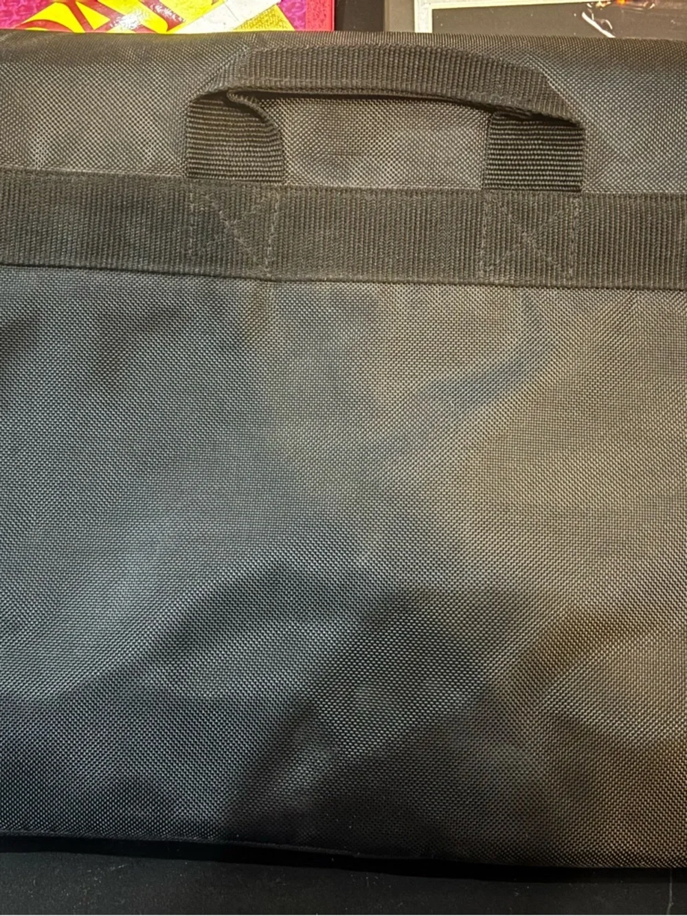 Lacoste Black and Yellow Challenge Laptop Bag